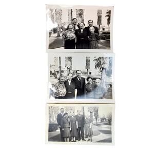 3 Vtg Friends Posing on Vacation B&W Monochrome Photography 1940s Found Snapshot